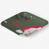 Teller von Papier, frohe Hissmas Wünsche (Gewinkelt)