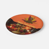 Teller von Papier glücklich Danksagung für unsere (Schrägansicht)