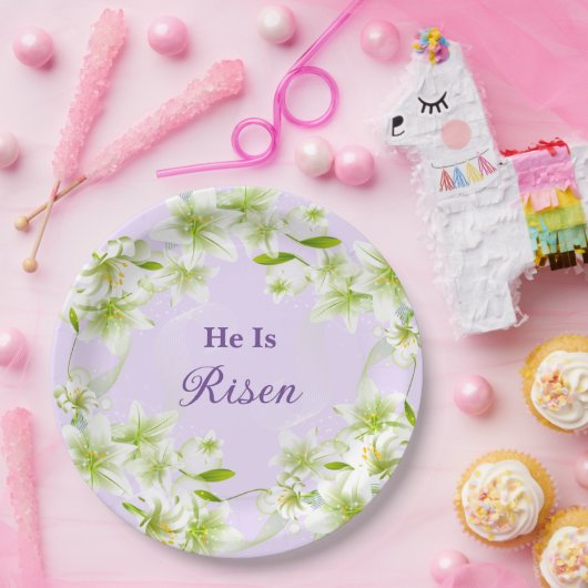 Teller von Papier-Osterlilies-Papierdrucker - Tell (Party)