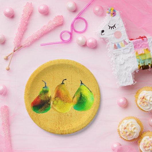 Teller von Peak Aquarell-Grünobst (Party)