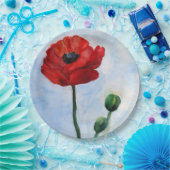 Teller von Poppy-Wasserfarben-Papier 9 in (Party)