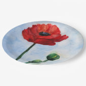 Teller von Poppy-Wasserfarben-Papier 9 in (Schrägansicht)