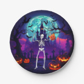 Teller von Skelettpapier tricken oder behandeln (Vorderseite)