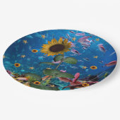 Teller von Sonnenblumen (Schrägansicht)