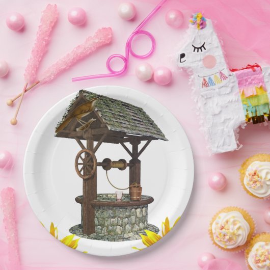 Teller von Sonnenblumenblättern (Party)