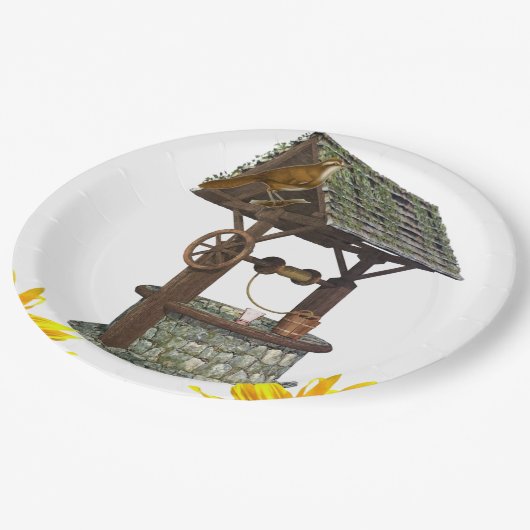 Teller von Sonnenblumenblättern (Schrägansicht)