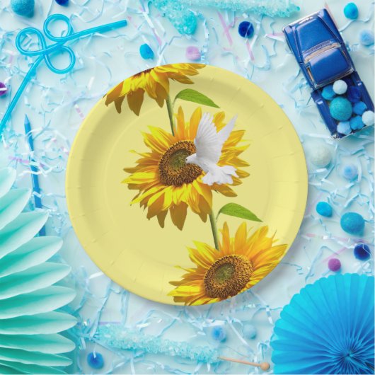 Teller von Sonnenblumenblättern (Party)