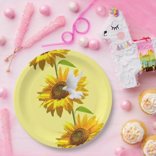 Teller von Sonnenblumenblättern (Party)