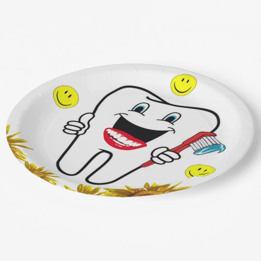 Teller von Sonnenblumenzellenpapier (Schrägansicht)