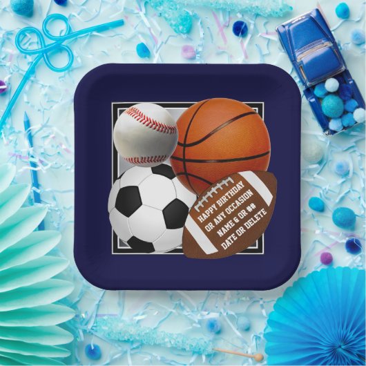 Teller von Sportpapier, Übertragung auf 1000 Party (Party)