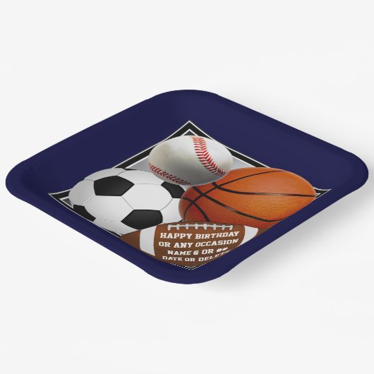 Teller von Sportpapier, Übertragung auf 1000 Party (Gewinkelt)