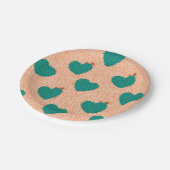 Teller von Sukkulärem Herzpapier (Schrägansicht)