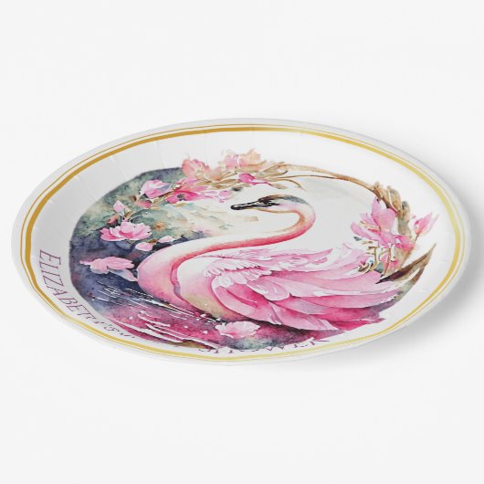 Teller von Swan-Papier (Schrägansicht)