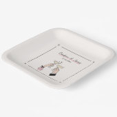 Teller von Toastpapier für Whimsical Champagner - (Gewinkelt)