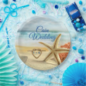 Teller von tropischen Hochzeitstrandblättern (Party)