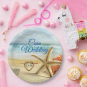 Teller von tropischen Hochzeitstrandblättern (Party)