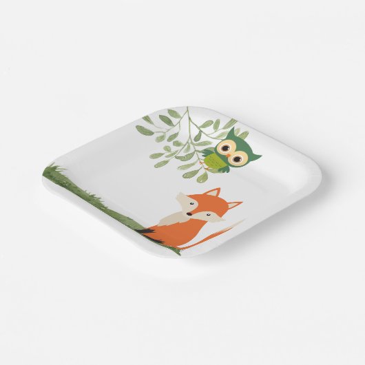 Teller von Waldtieren (Gewinkelt)