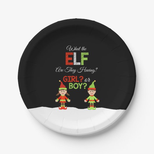 Teller von Weihnachtsgeschlechtsberichten - Elf (Vorderseite)