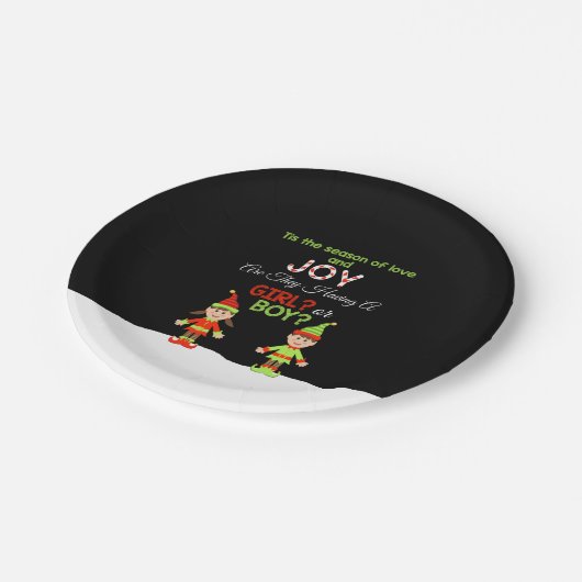 Teller von Weihnachtsgeschlechtsberichten - Elf (Schrägansicht)