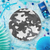 Teller von White and Gray Camouflage Paper (Party)