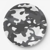 Teller von White and Gray Camouflage Paper (Vorderseite)