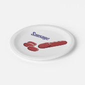 Teller von Wurstpapier (Schrägansicht)