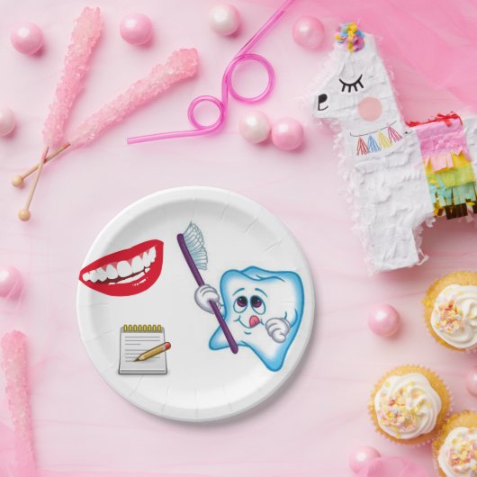 Teller-Zahnarzt Pappteller (Party)