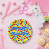 Teller, Zahnspange Zahnpasta Pappteller (Party)