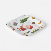 Teller zu niedlichen Weihnachts- und Weihnachtsver (Gewinkelt)