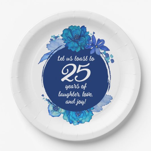 Teller zum 25. Hochzeitstag (Vorderseite)