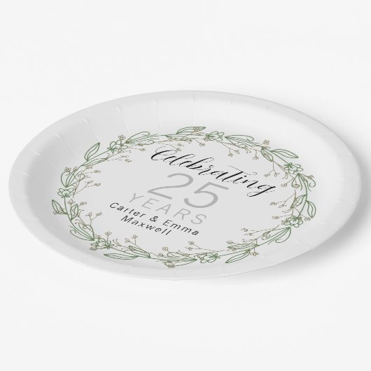 Teller zum 25. Jahrestag (Schrägansicht)