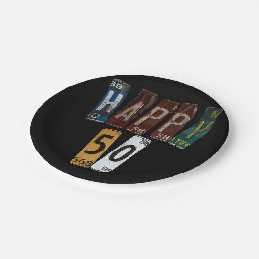 Teller zum 50. Geburtstag (Schrägansicht)