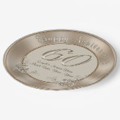 Teller zum 60. Hochzeitstag mit NAMES, DATUM (Schrägansicht)