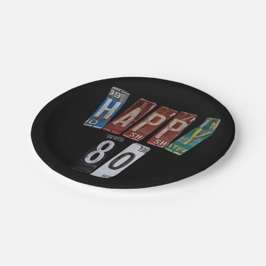 Teller zum 80. Geburtstag (Schrägansicht)