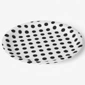 Teller zum Dot Paper "Black and White Polka" (Schrägansicht)