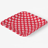 Teller zum einfachen Rot-Weiß-Polka-Dots-Papier (Gewinkelt)