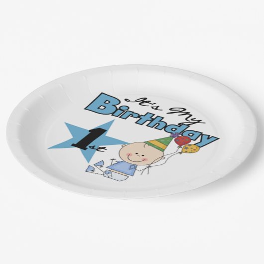 Teller zum ersten Geburtstag (Schrägansicht)