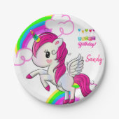 Teller zum Geburtstag, Einhorn (Vorderseite)