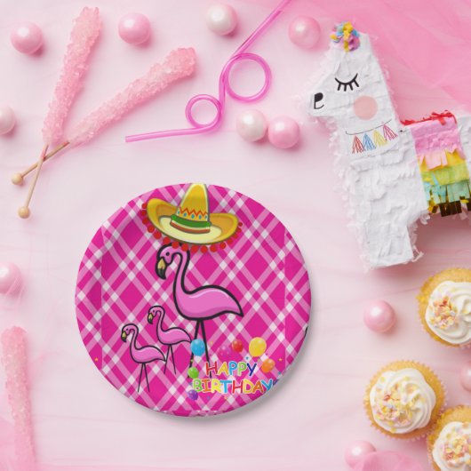 Teller zum Geburtstag, Flamingo (Party)