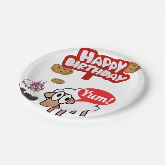 Teller zum Geburtstag, Lamm (Schrägansicht)