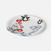 Teller zum Geburtstag, Pinguin (Schrägansicht)