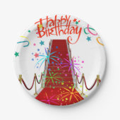 Teller zum Geburtstag, roter Teppich (Vorderseite)