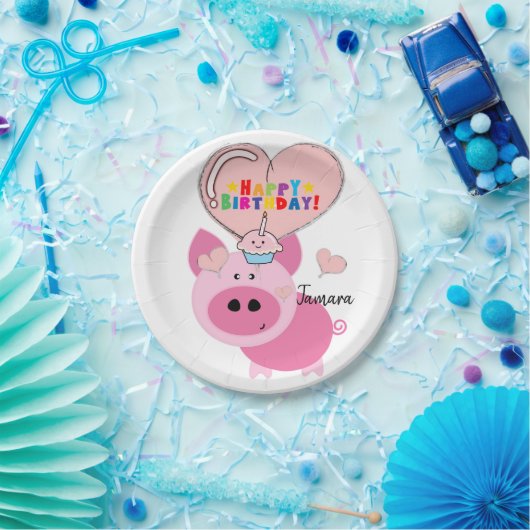 Teller zum Geburtstag, Schwein (Party)