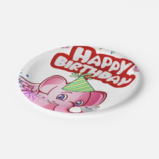 Teller zum Geburtstag, Schwein (Schrägansicht)