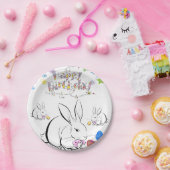 Teller zum Geburtstag, Weißes Kaninchen (Party)