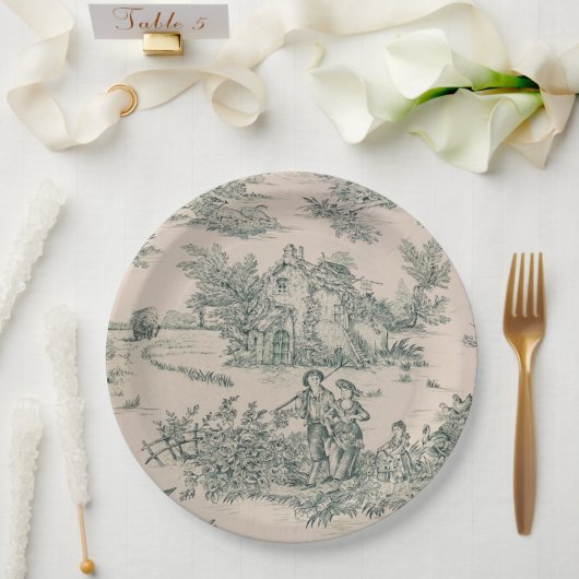 Teller zum Grünbuch über die Leinwand von grünem F (Hochzeit)