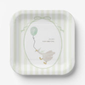 Teller zum grünen Albernen Goose-Papier (Vorderseite)