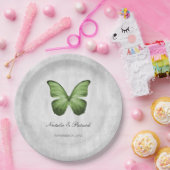 Teller zum Hochzeitsschreiben von Green Butterfly (Party)