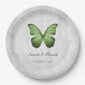 Teller zum Hochzeitsschreiben von Green Butterfly (Vorderseite)
