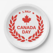 Teller zum kanadischen Day Wreath Paper (Vorderseite)